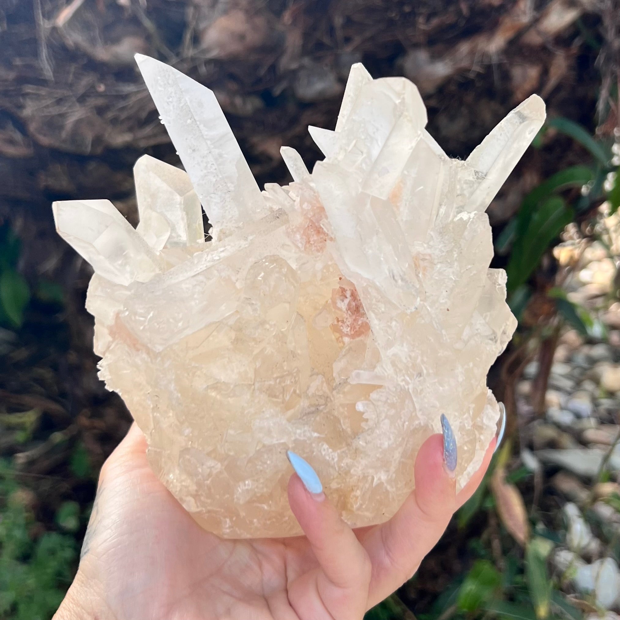 Raw Clear Quartz Natural Cluster of Points