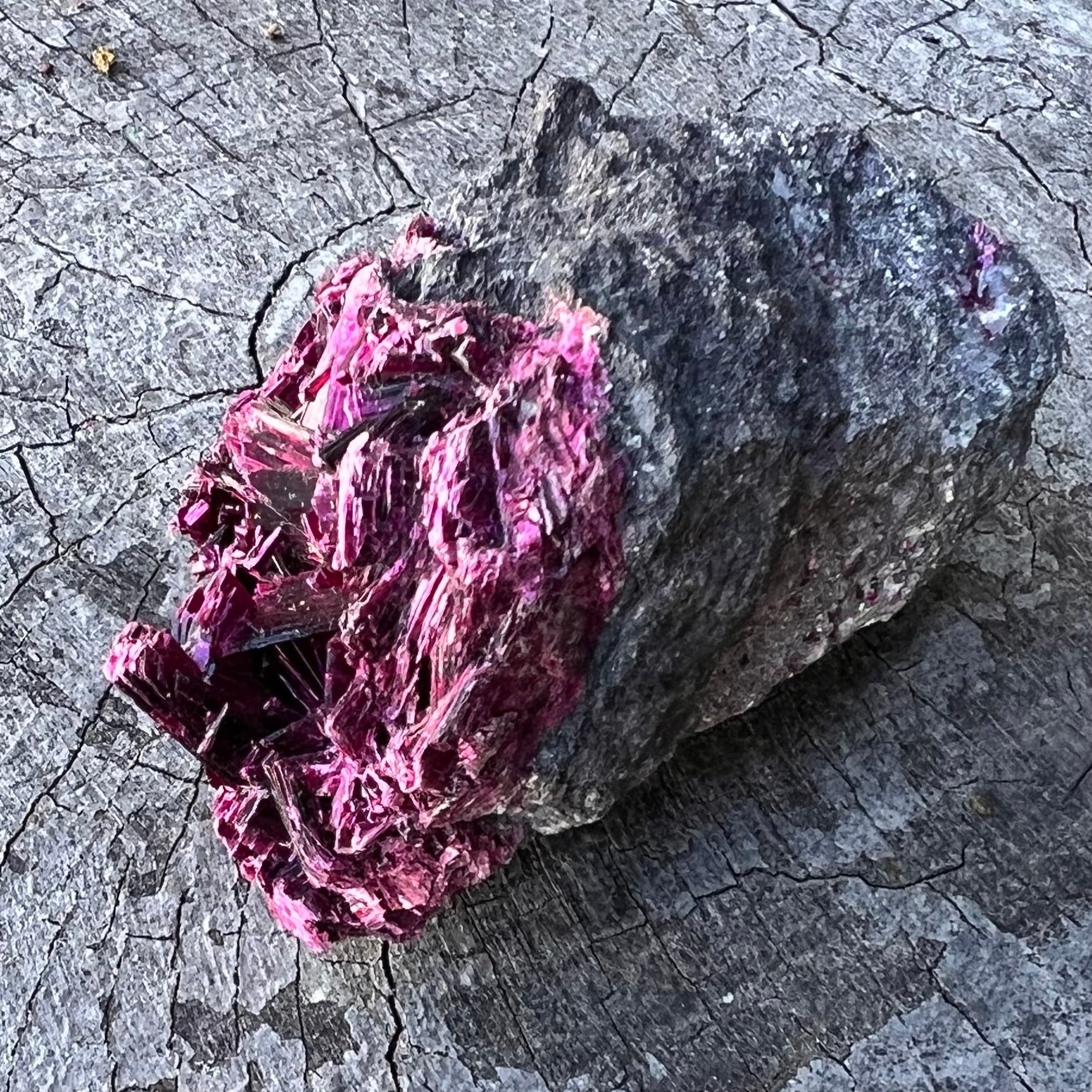 RARE… Red Vivianite ~ Etherite ~ Red Calbaton on Matrix