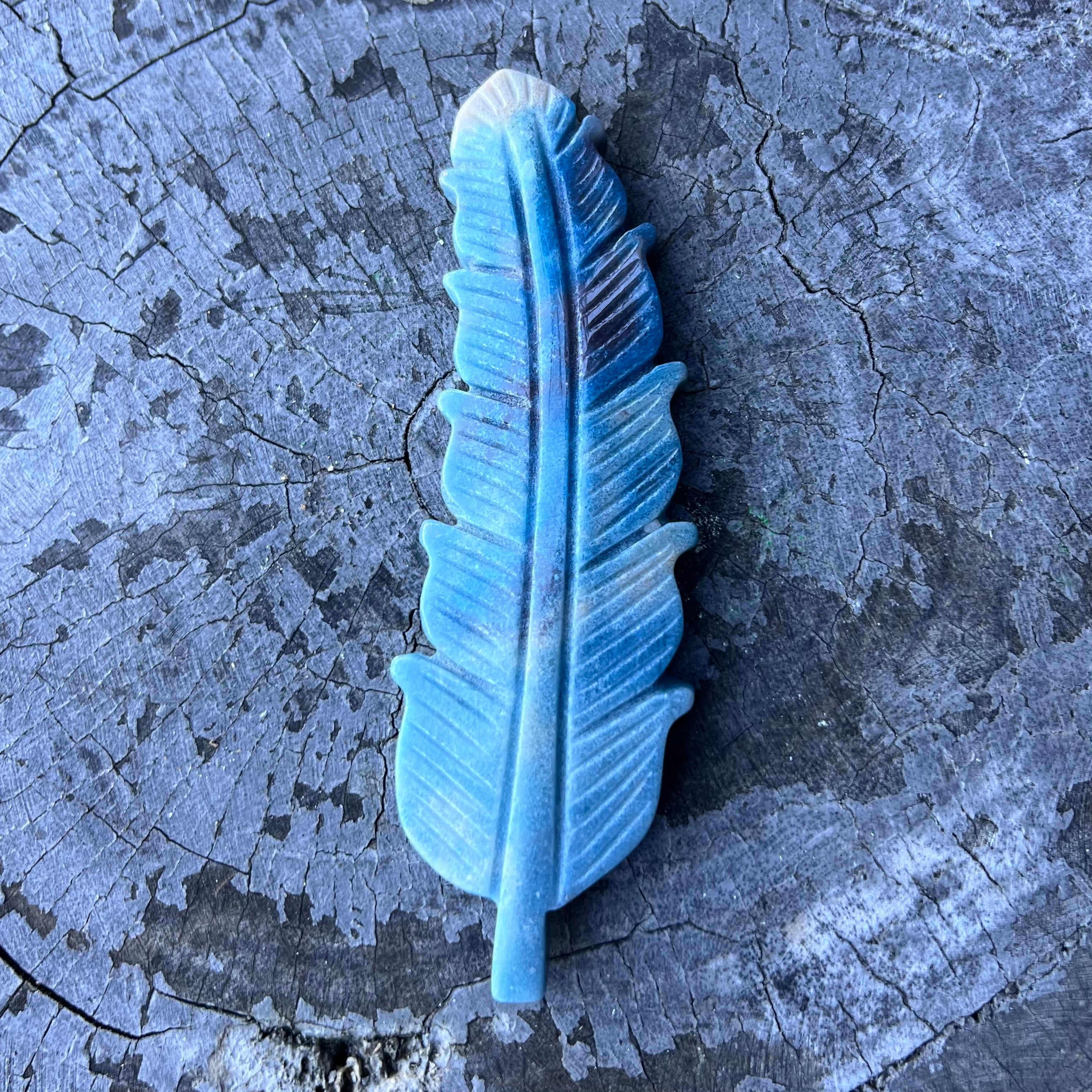 Trollite Feather Carving