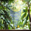 Sea Glass Lotus Wind Chime ~ Blue Serenity ~ Small