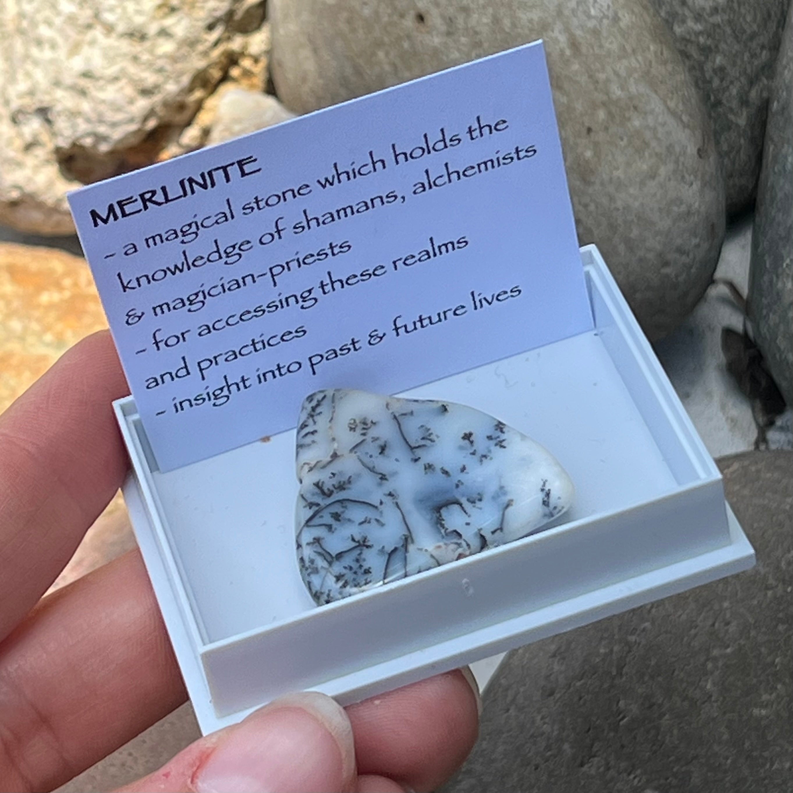 Merlinite Tumble ~ Specialty Boxed Crystal