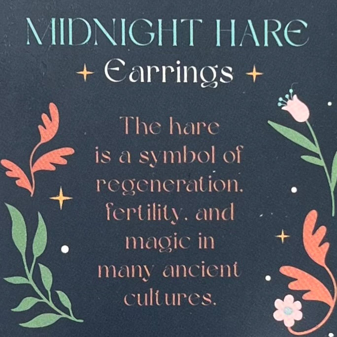 Midnight Hare Lucky ~ Earrings