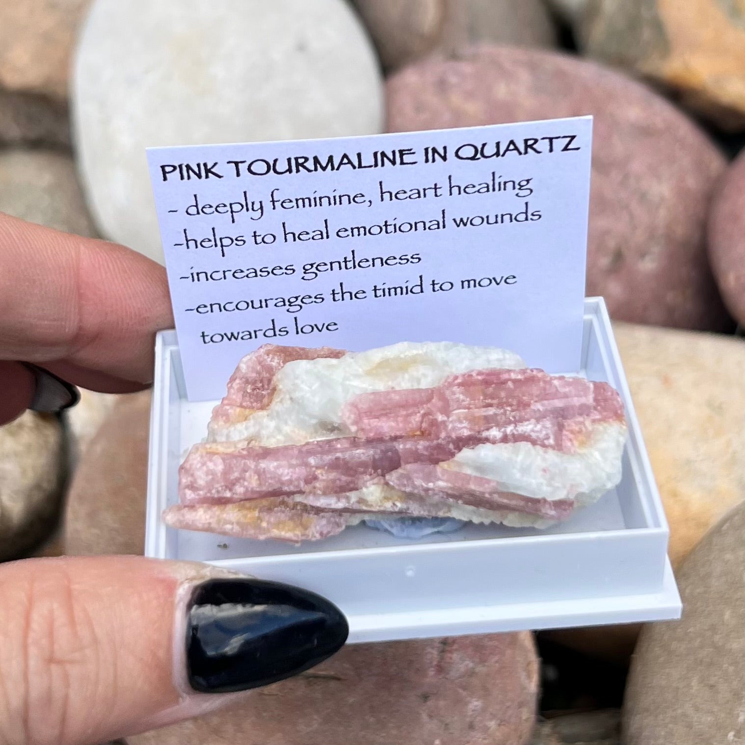 Raw Pink Tourmaline ~ Specialty Boxed Crystal