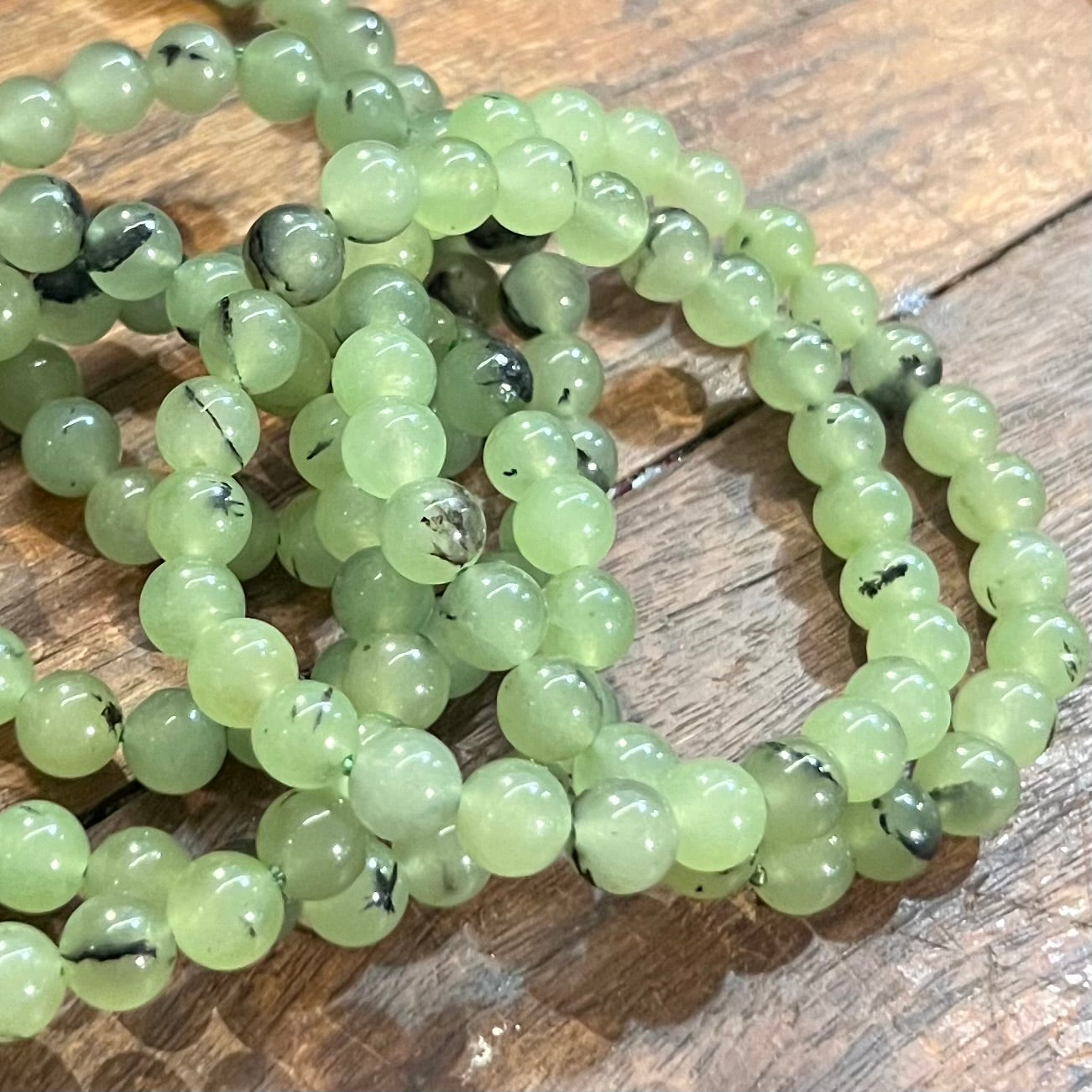 Prehnite Beaded Bracelet