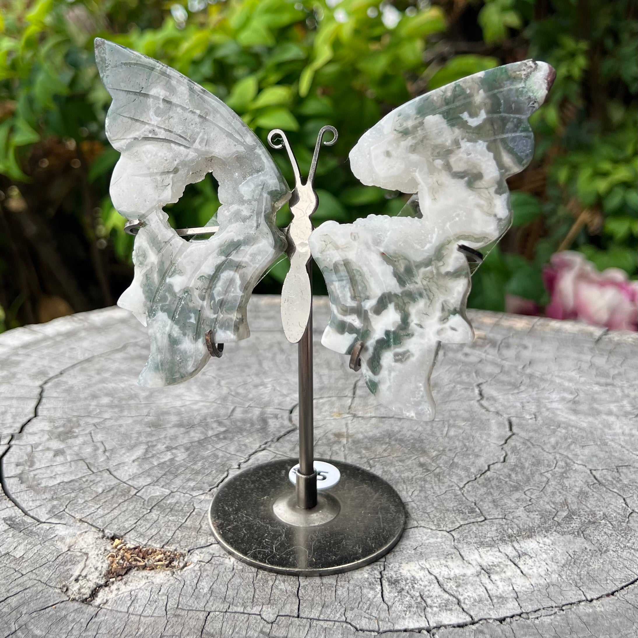 Moss Agate Butterfly
