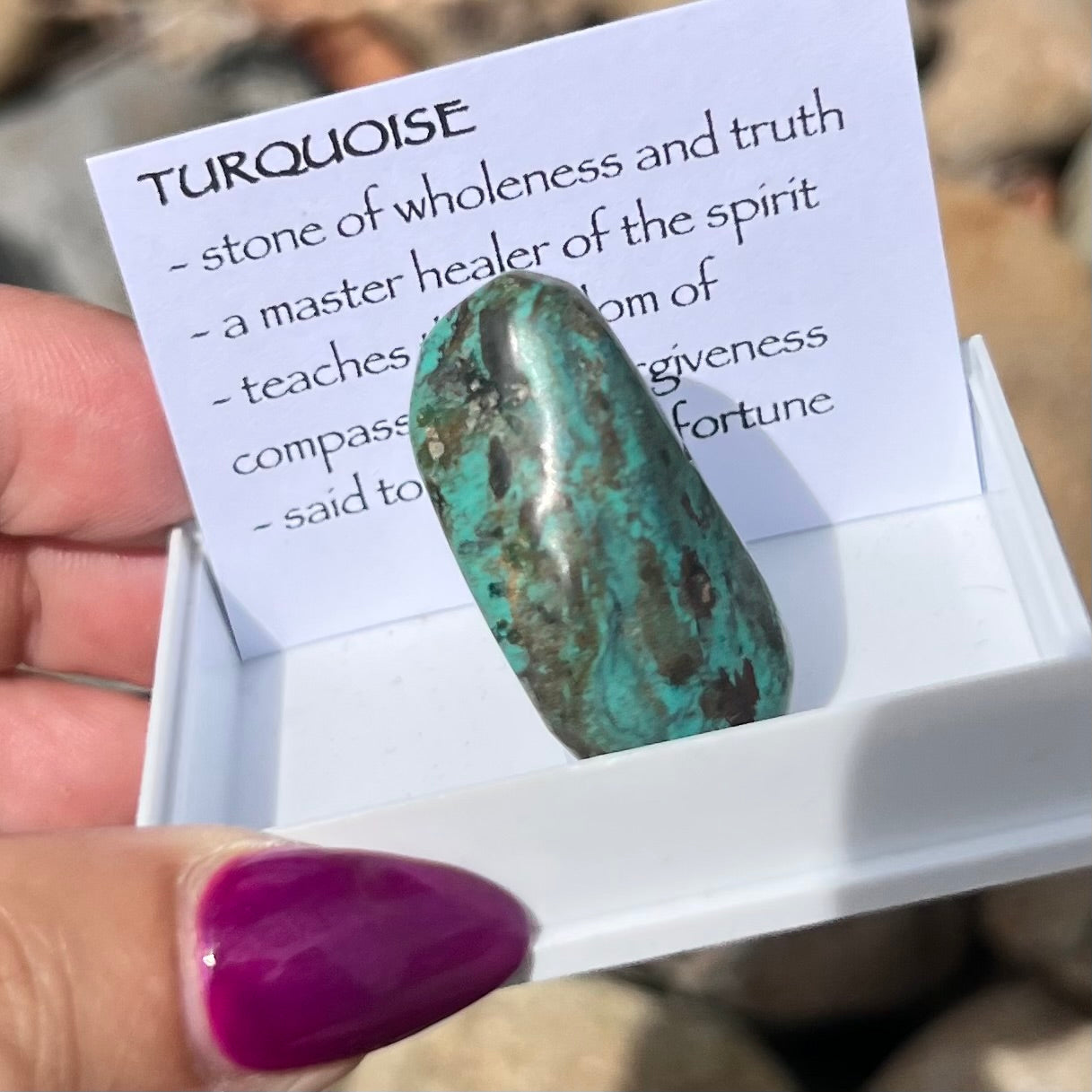 Turquoise Tumble ~ Specialty Boxed Crystal