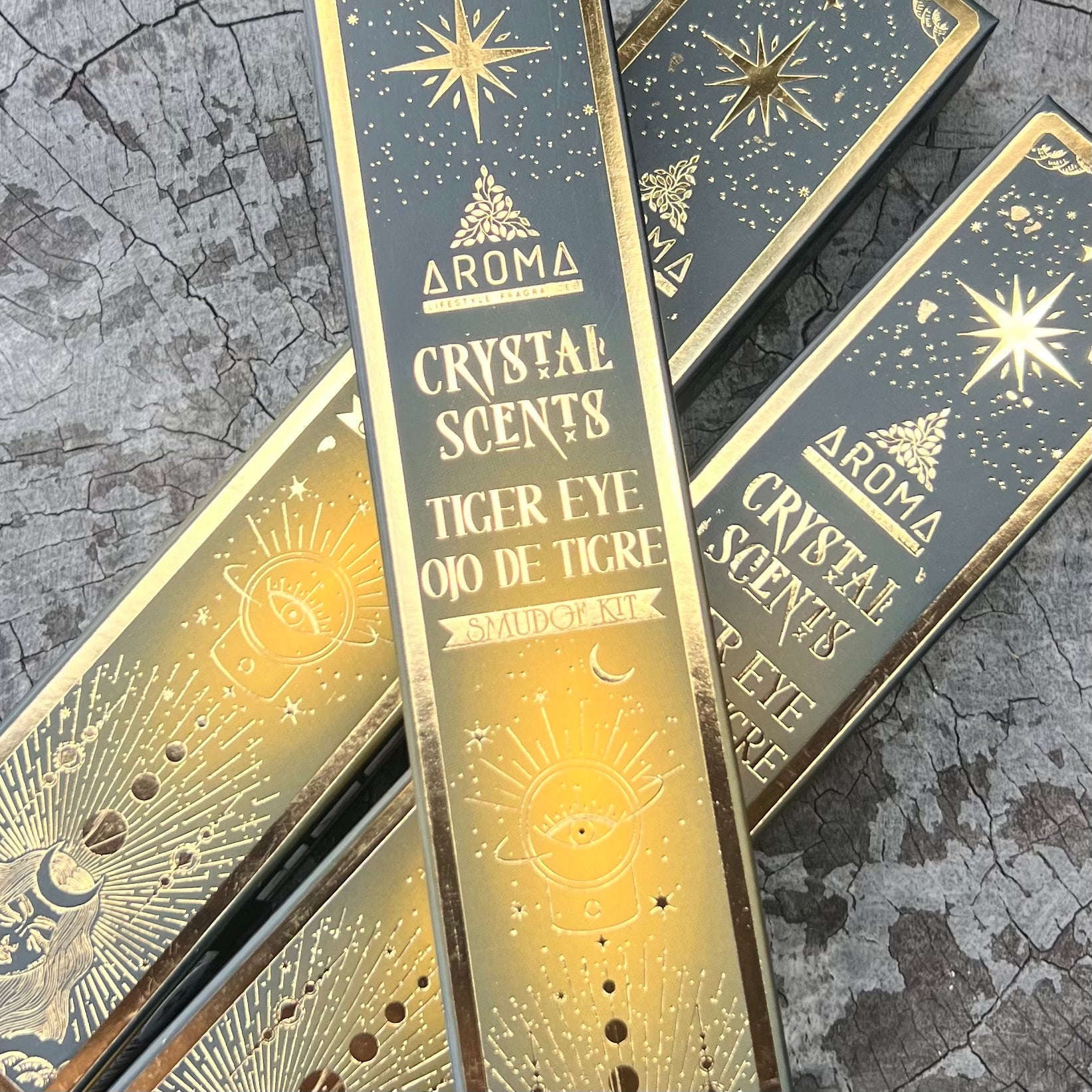 Tiger Eye  ~ Crystal Scents Smudge Kit Incense