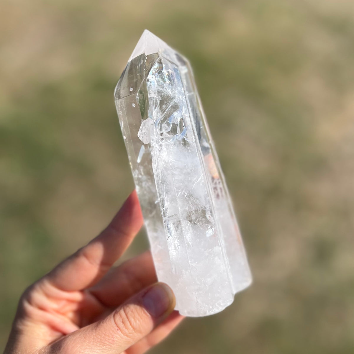 Clear Quartz Twin Point Tower