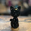 Celestial Black Obsidian Kitten Carving