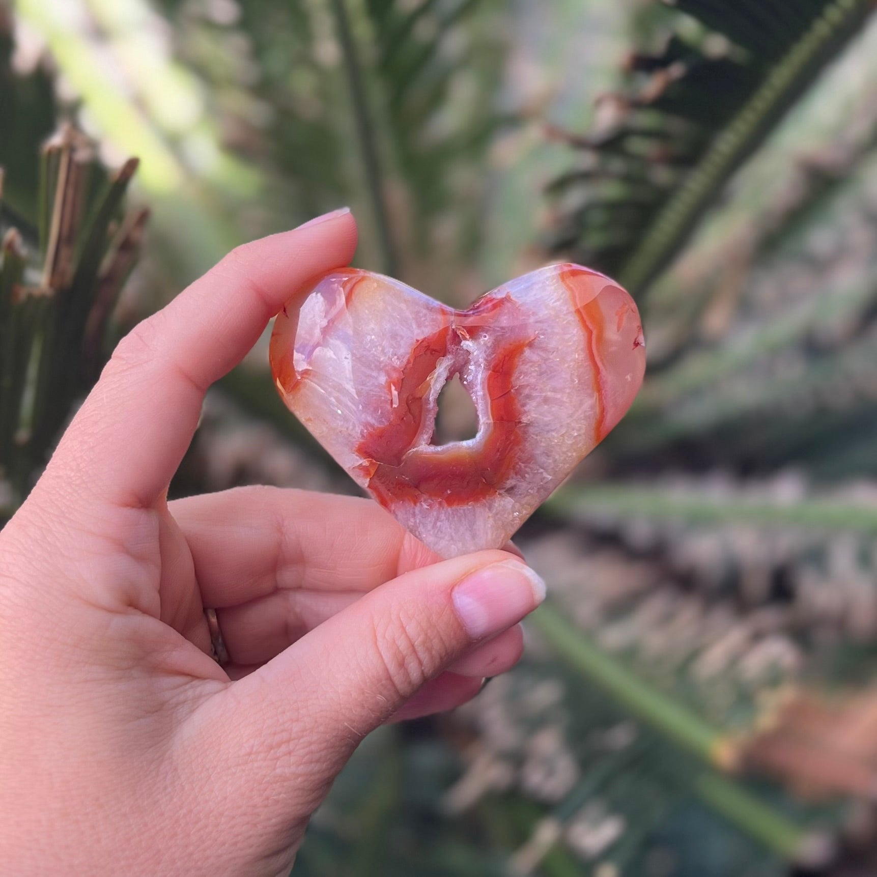 Carnelian Geode Heart ~ 12