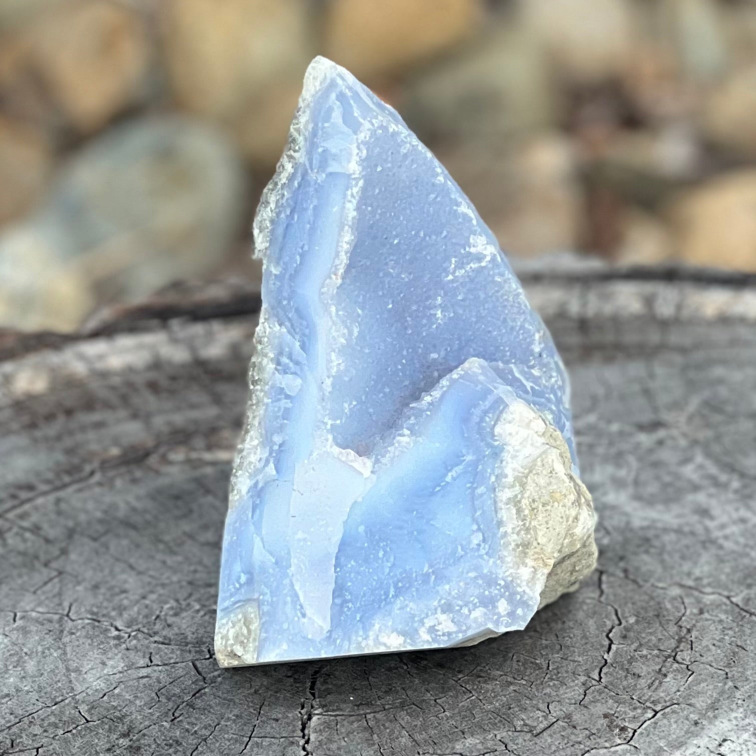 Raw Blue Lace Agate Geode