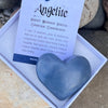 Angelite Heart ~ Specialty Boxed Crystal