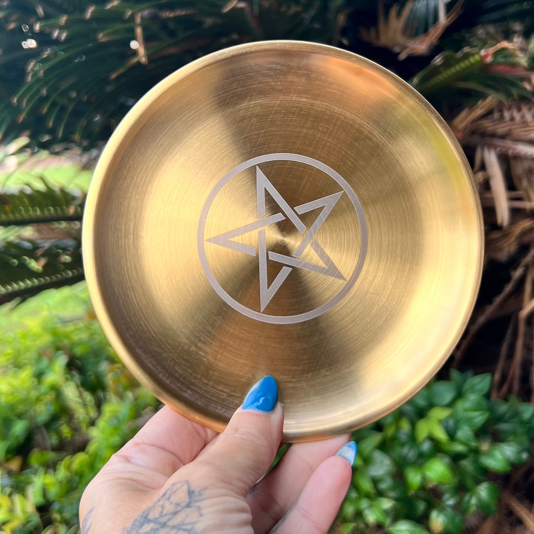 Pentagram Metal Offering Tray