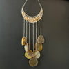 Citrine ~ Dyed Agate ~ Crescent Moon ~ Silver