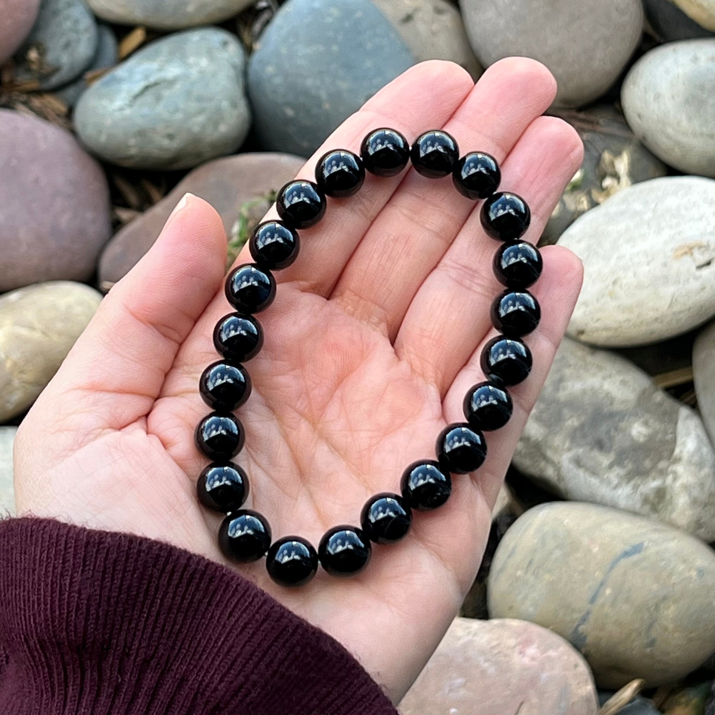 Men’s ~ Black Obsidian ~ Courage & Strength  Bracelet
