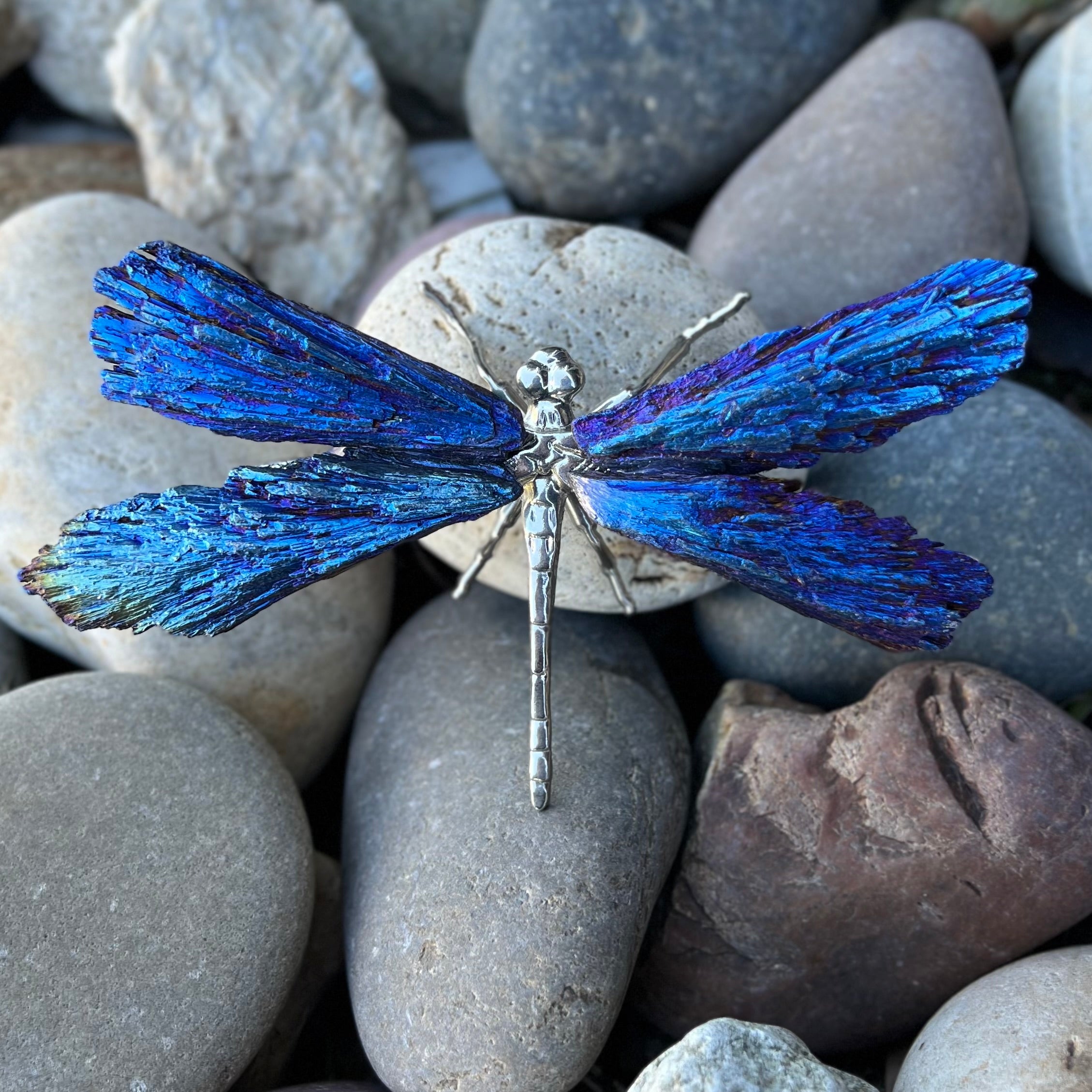 Dragon Fly ~ Blue Kyanite Electroplate
