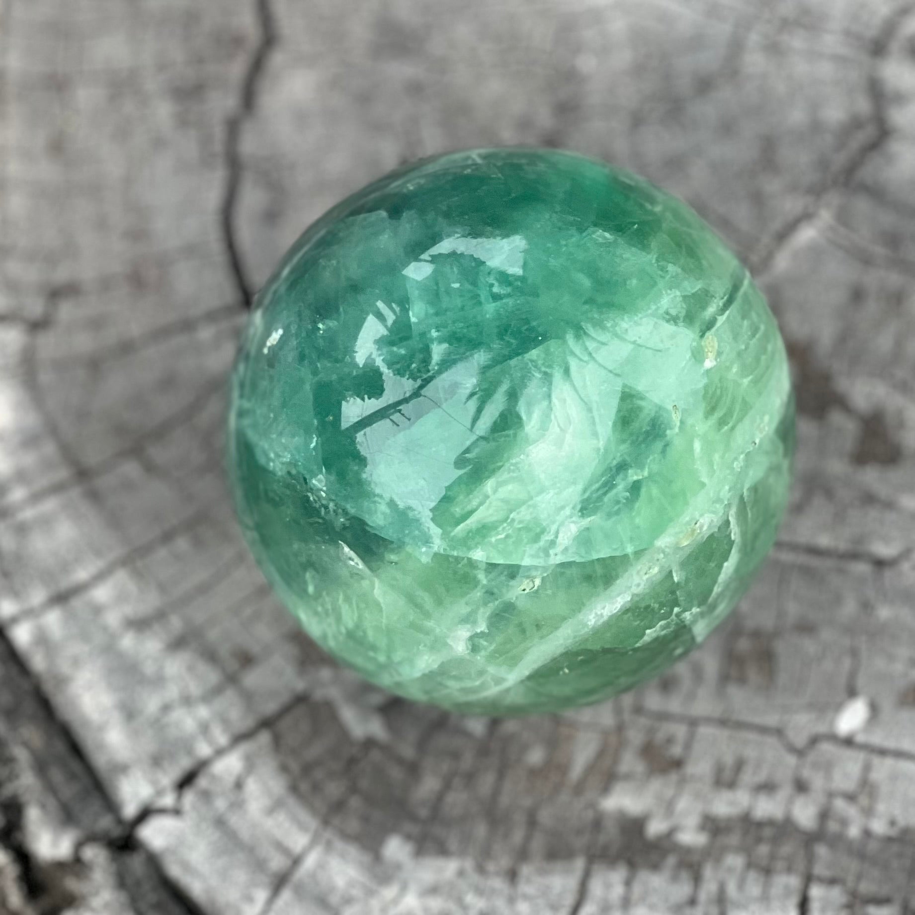 Green Fluorite Sphere