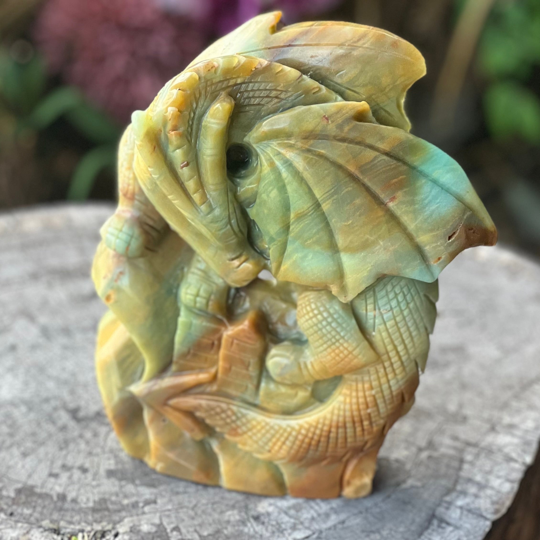 Dragon Carving ~ Caribbean Calcite