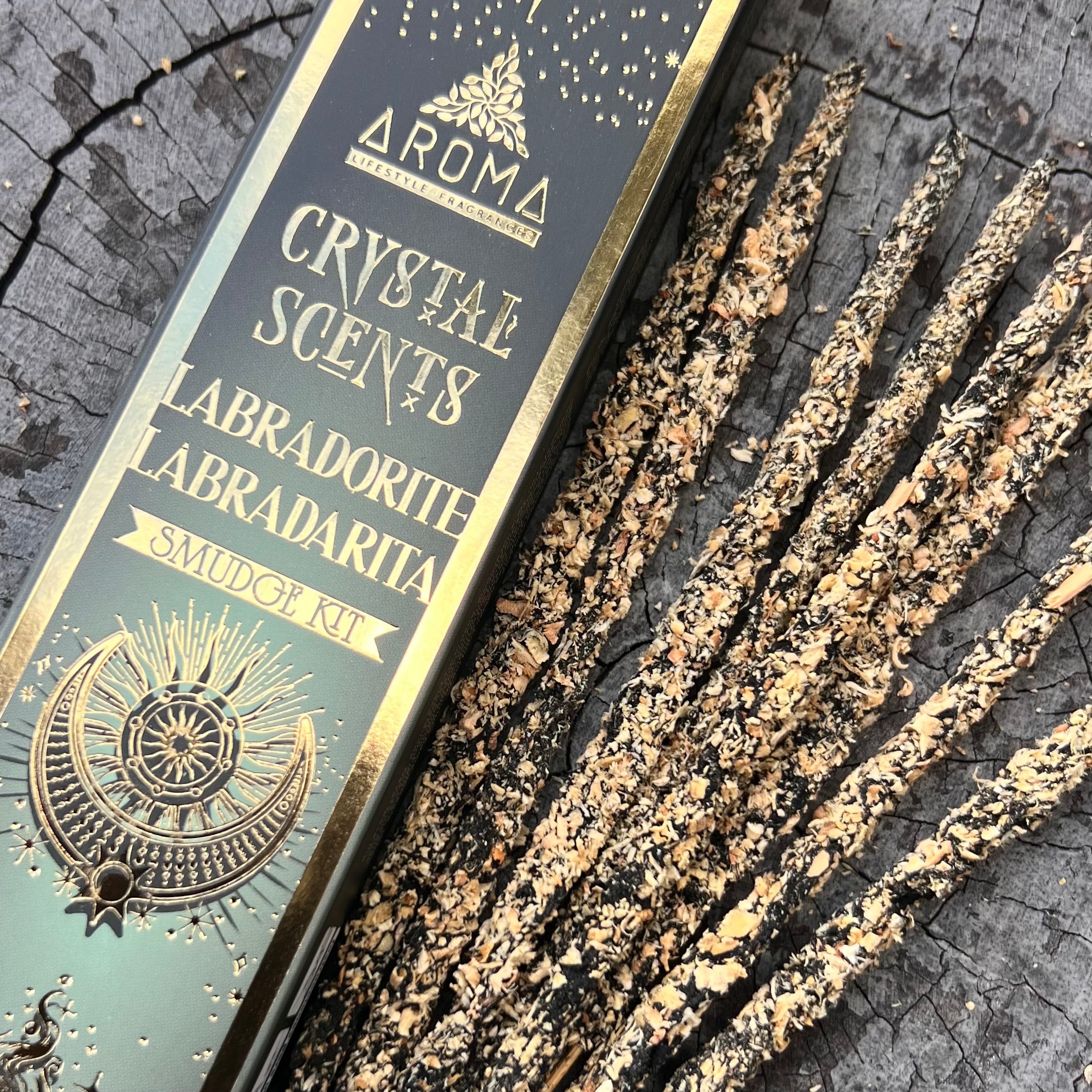 Labradorite  ~ Crystal Scents Smudge Kit Incense