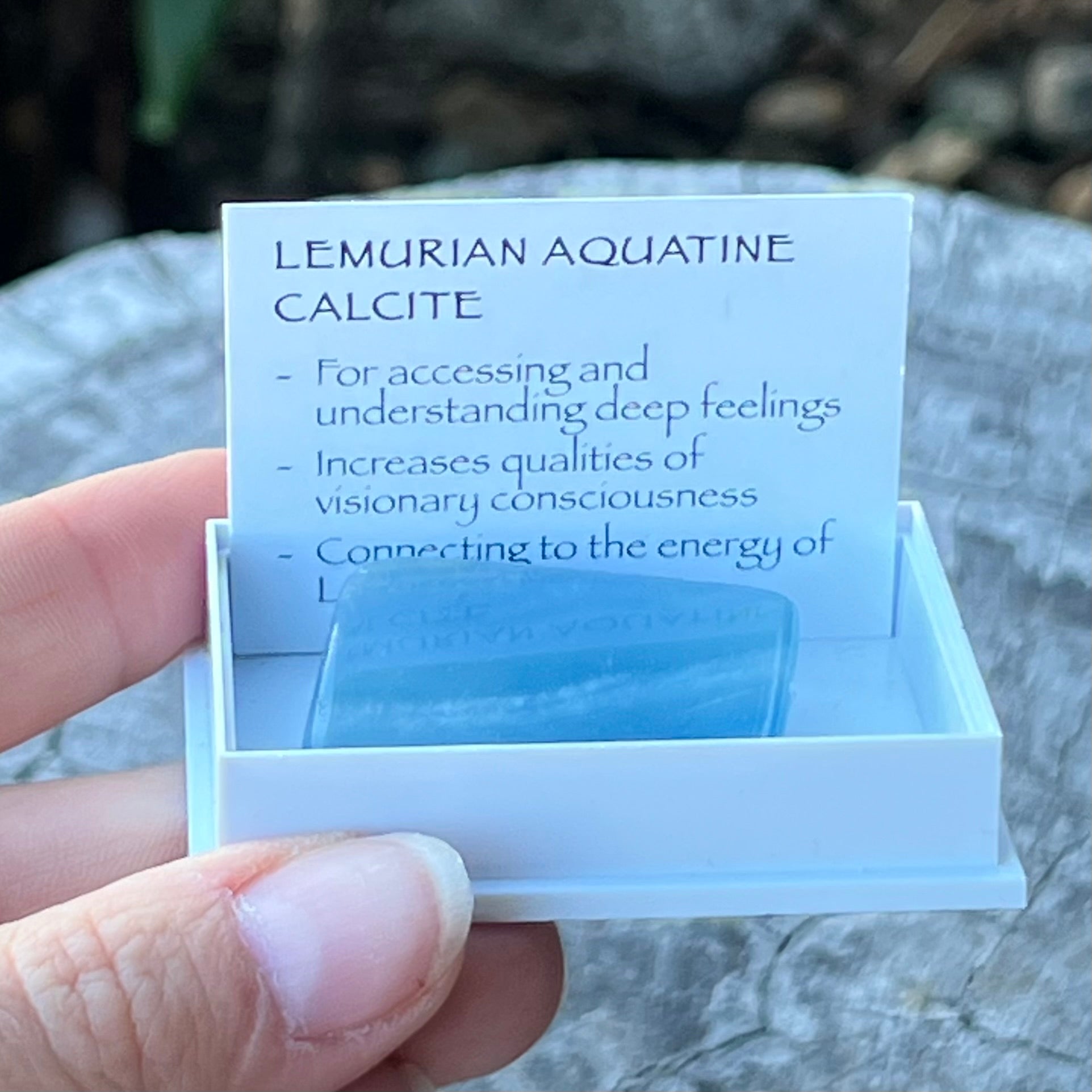Lemurian Aquatine Calcite~ Specialty Boxed Crystal