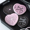 Dead Pretty Pink Web ~ Heart Compact Mirror