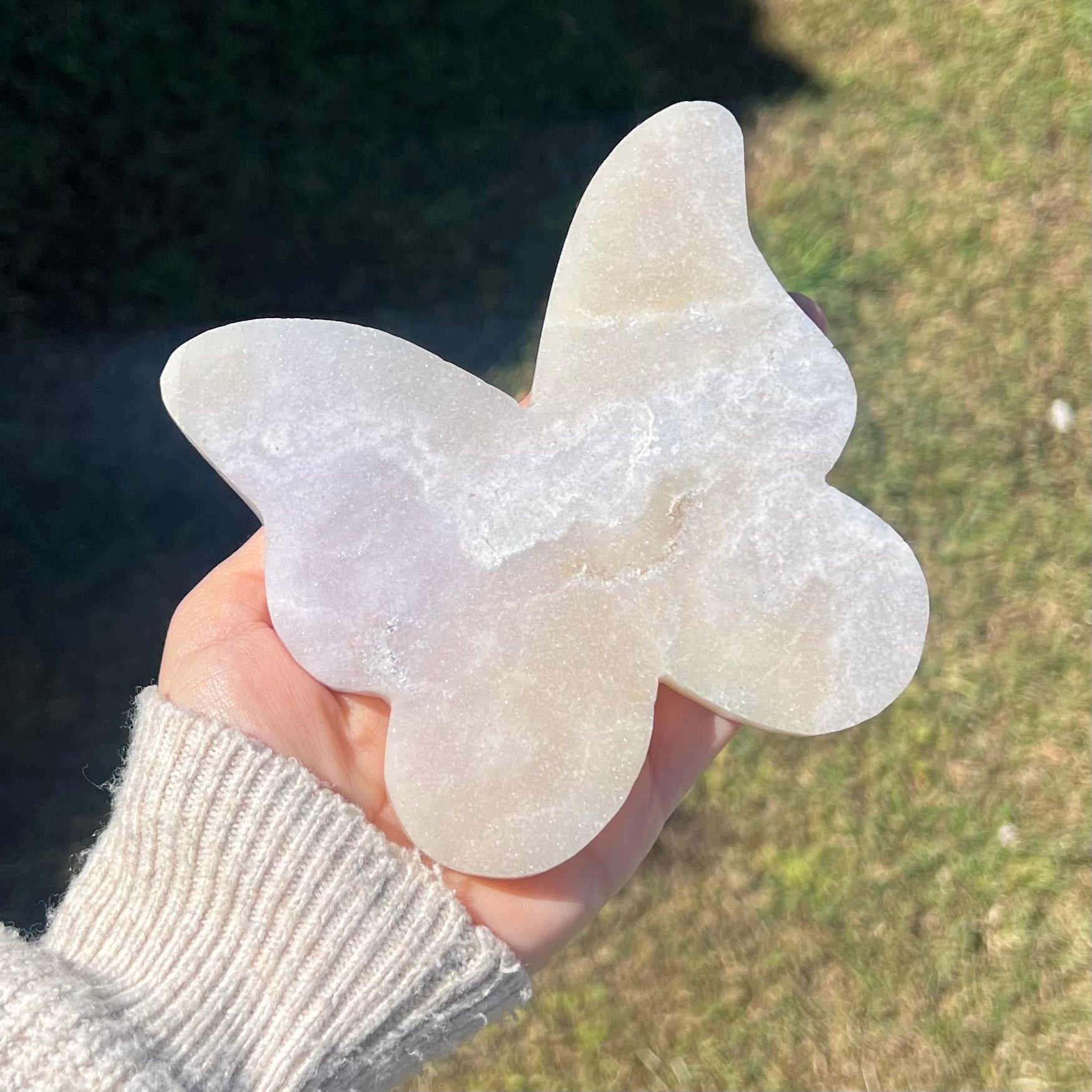 Pink Amethyst Butterfly Carving