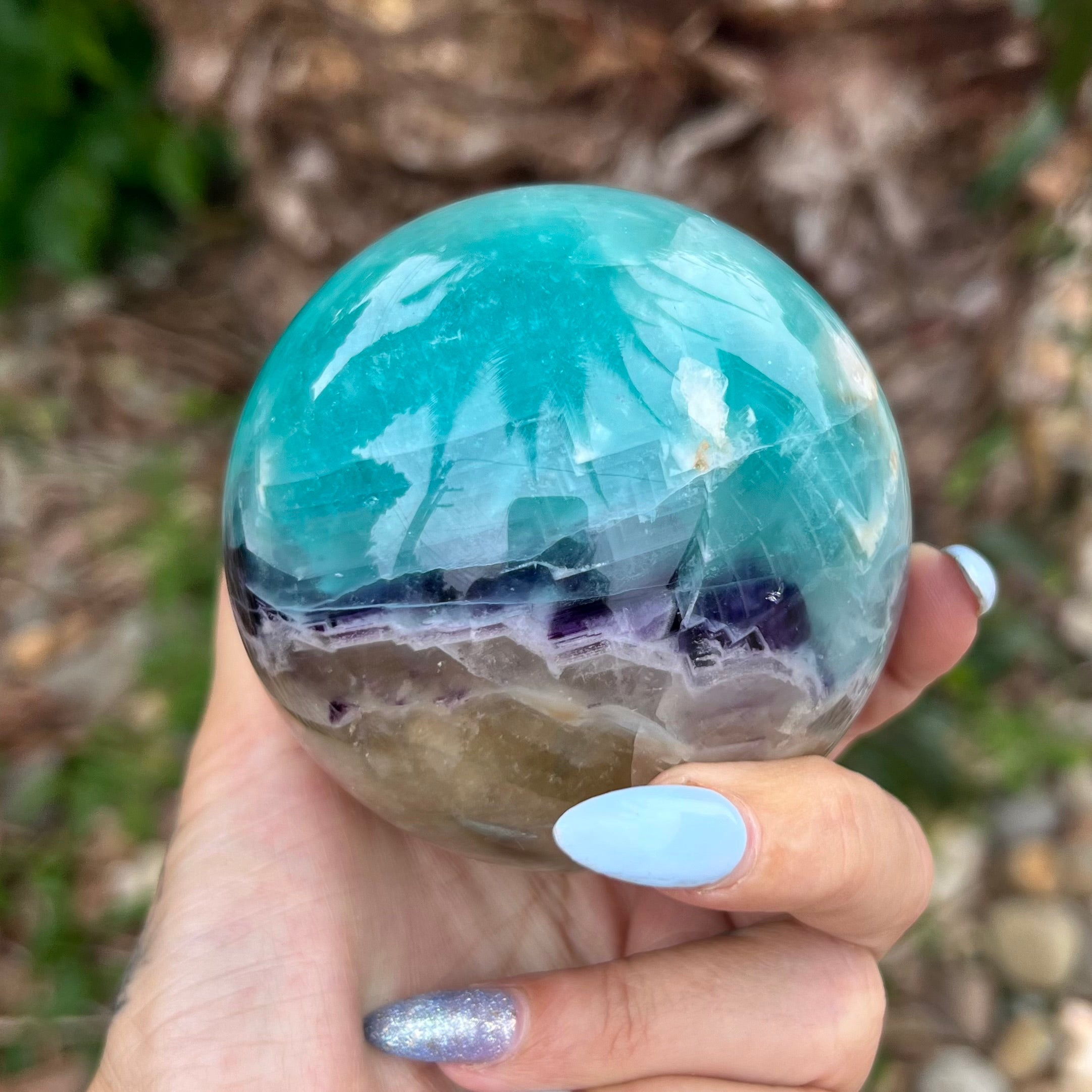 Rainbow Fluorite Sensational Sphere