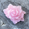 Rose Quartz Rose Carving - Large