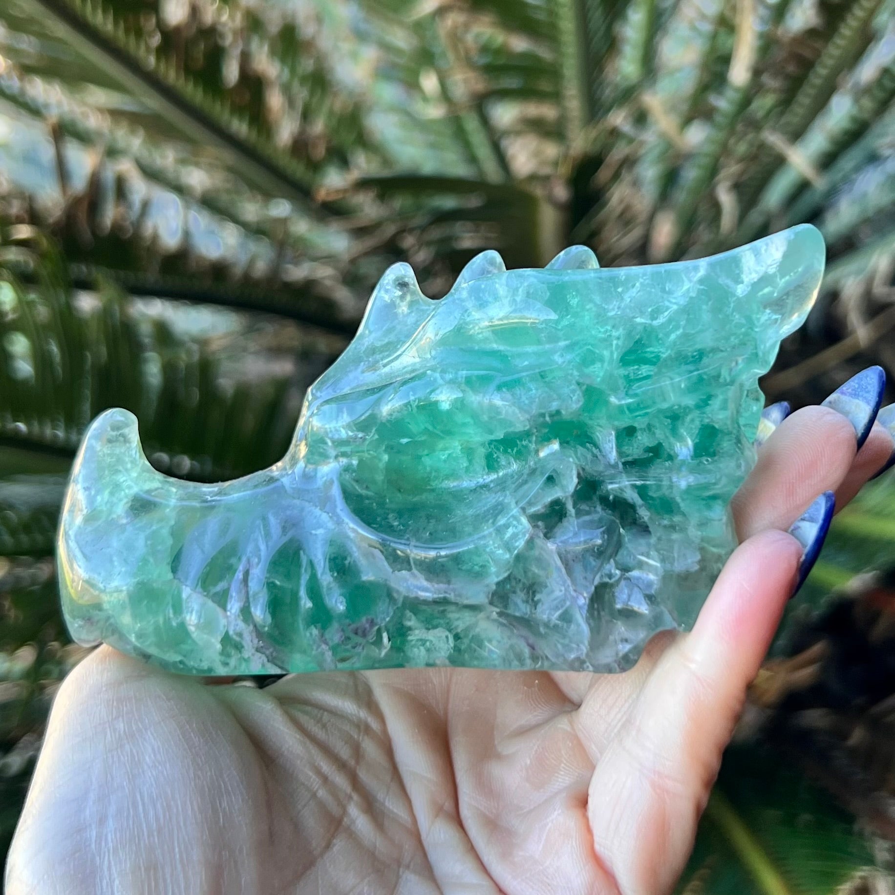 Green Fluorite Dragon Head
