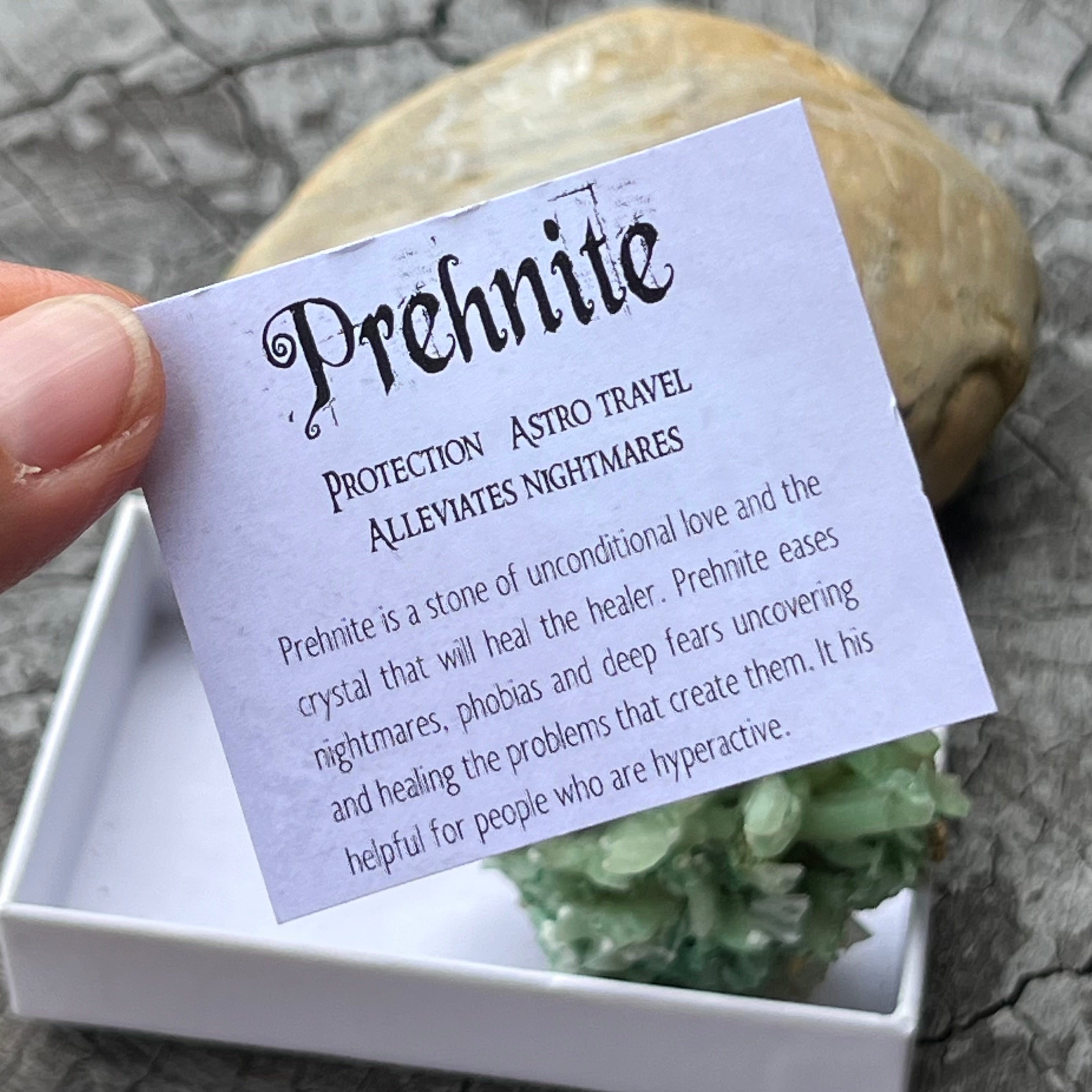 Prehnite ~ Specialty Boxed Crystal