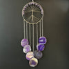 Amethyst ~ Dyed Agate ~ Tree Of Life Hanger ~ Silver