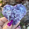 Lepidolite Heart Carving