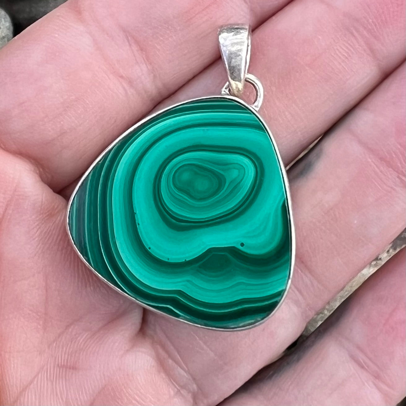 Malachite Sterling Silver Pendant