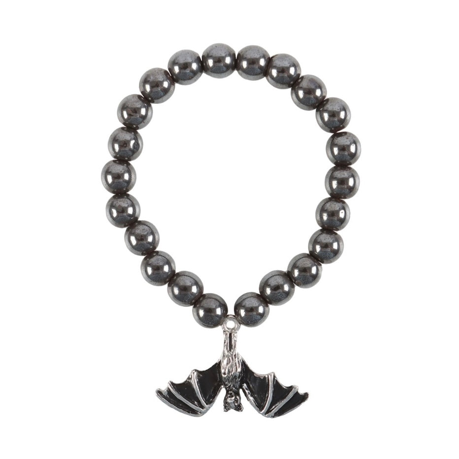 Beaded Bat Bracelet ~ Hematite