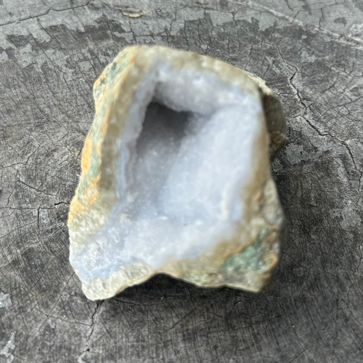 Natural Blue Lace Agate Cluster Geode