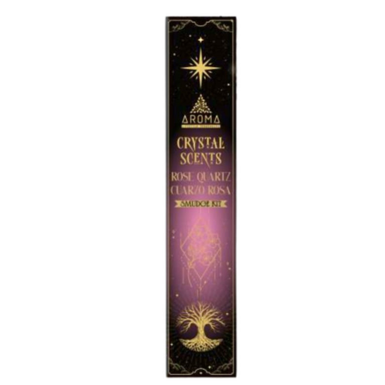 Rose Quartz~ Crystal Scents Smudge Kit Incense