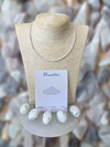 Ambiance apaisante ~ Collier de perles à facettes en howlite