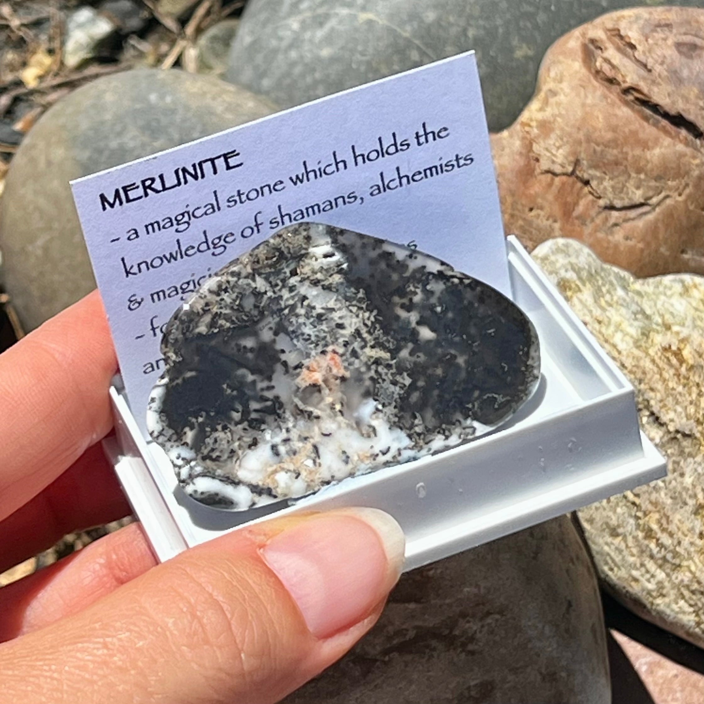 Merlinite Tumble ~ Specialty Boxed Crystal