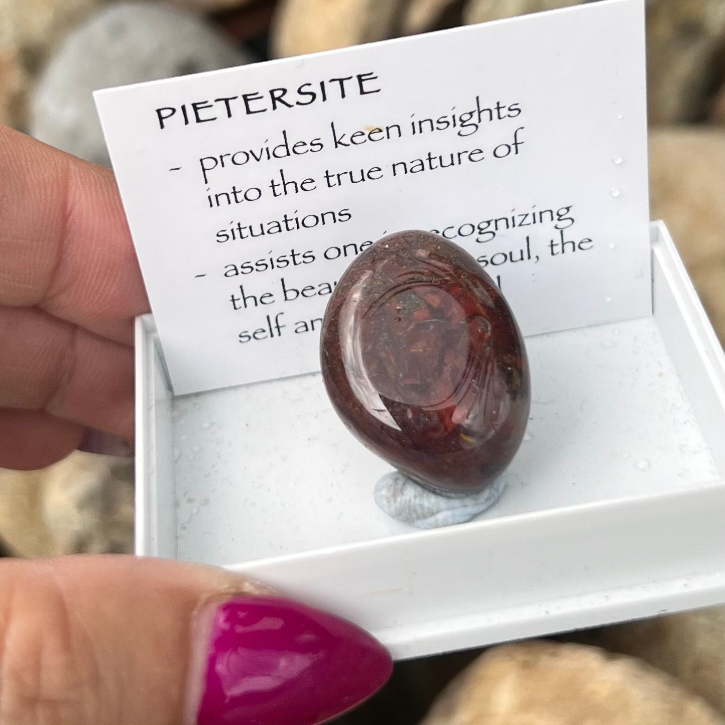 Pietersite Tumble ~ Specialty Boxed Crystal