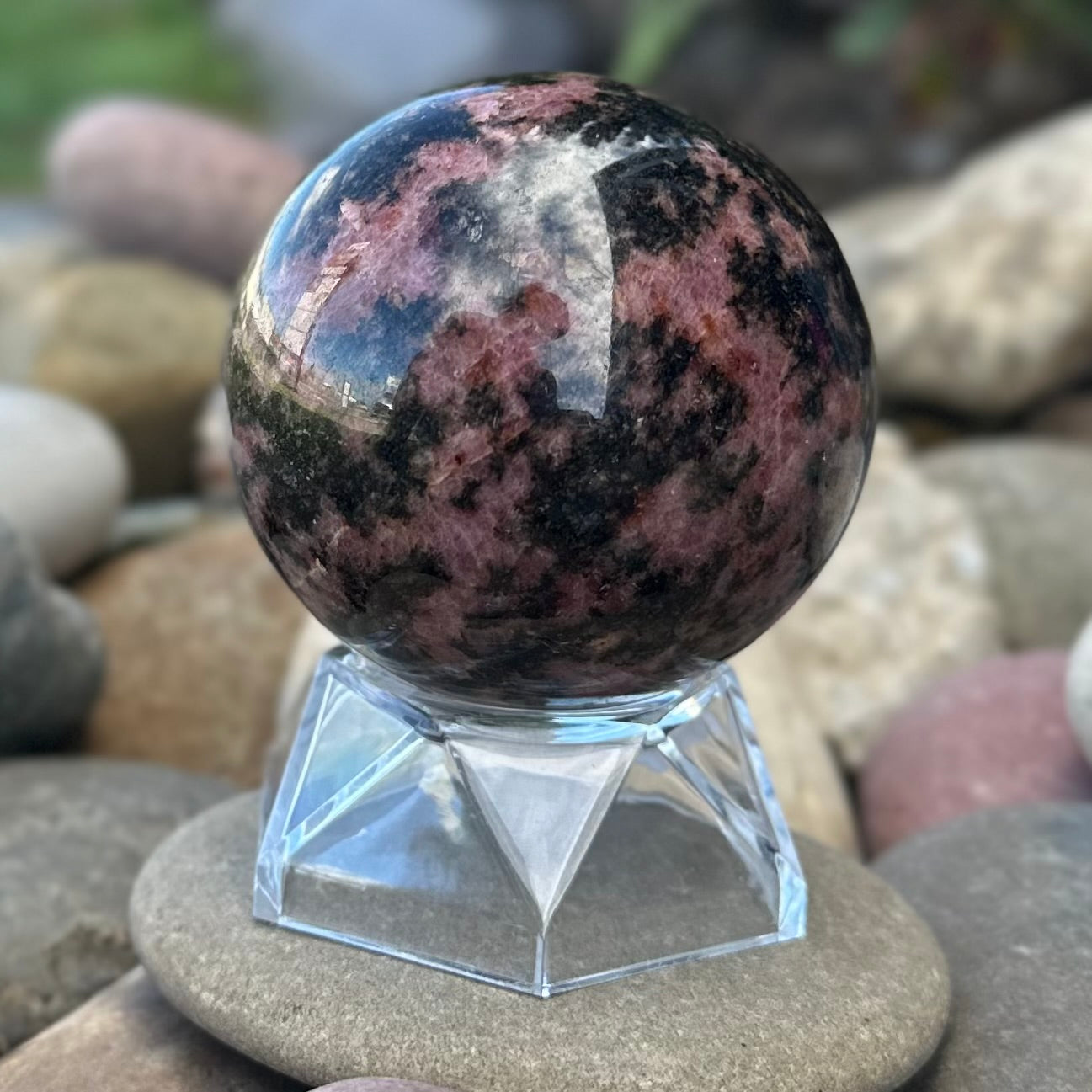 Rhodonite ~ Self Love Sphere