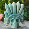 Indian Scull ~ Blue Aragonite