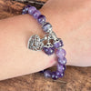 Amethyst Healer Bracelet with Heart Charm