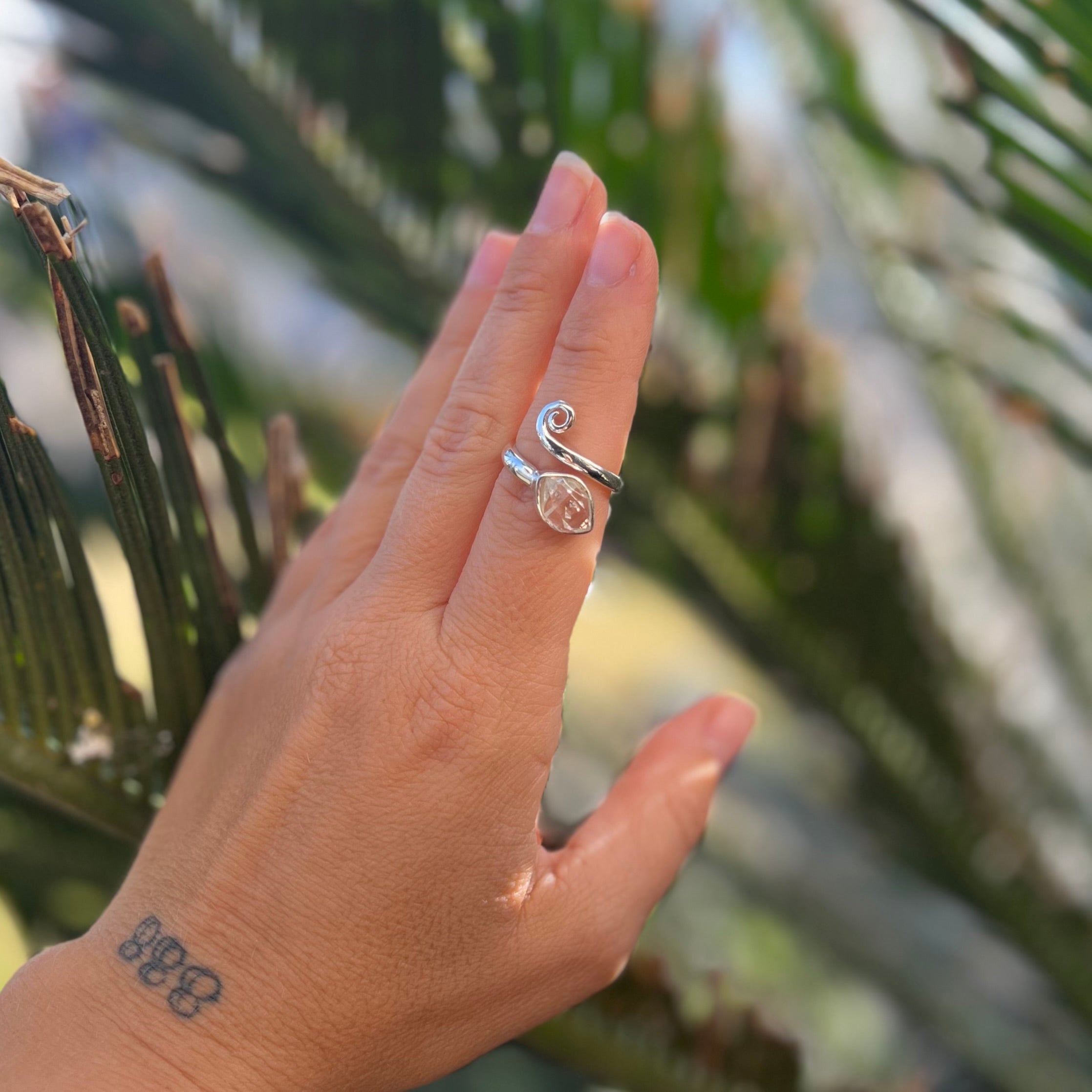 Herkimer Diamond ~ Sterling Silver Wrap around