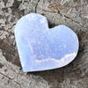 Blue Lace Agate Semi Raw ~ Heart
