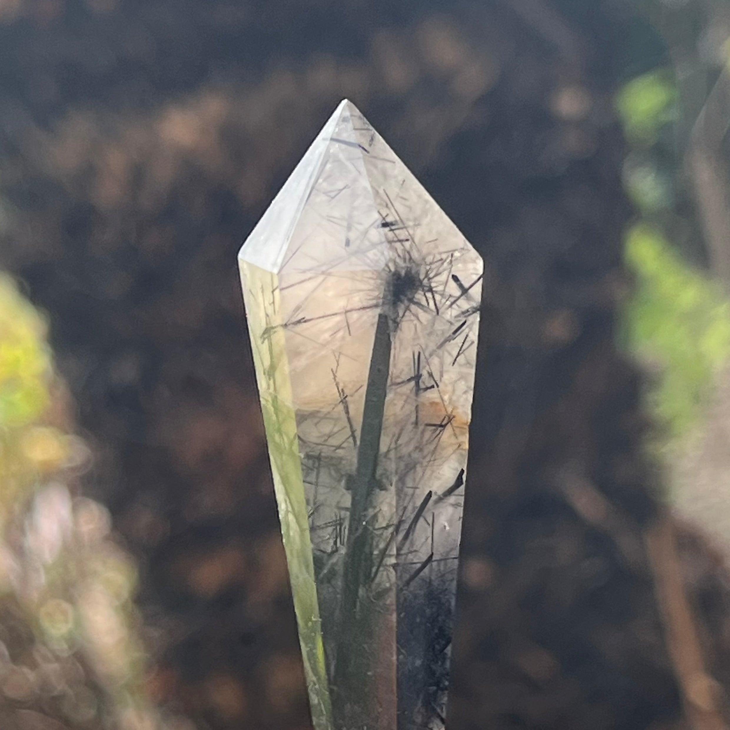 Black Tourmaline in Quartz ~ Wand