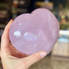 Large Rose Quartz Puffy Heart
