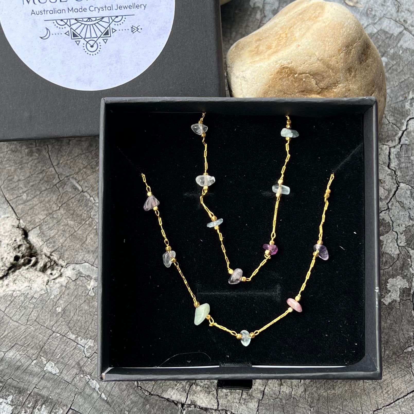 Muse Elegance ~ Fluorite Set ~ Gold
