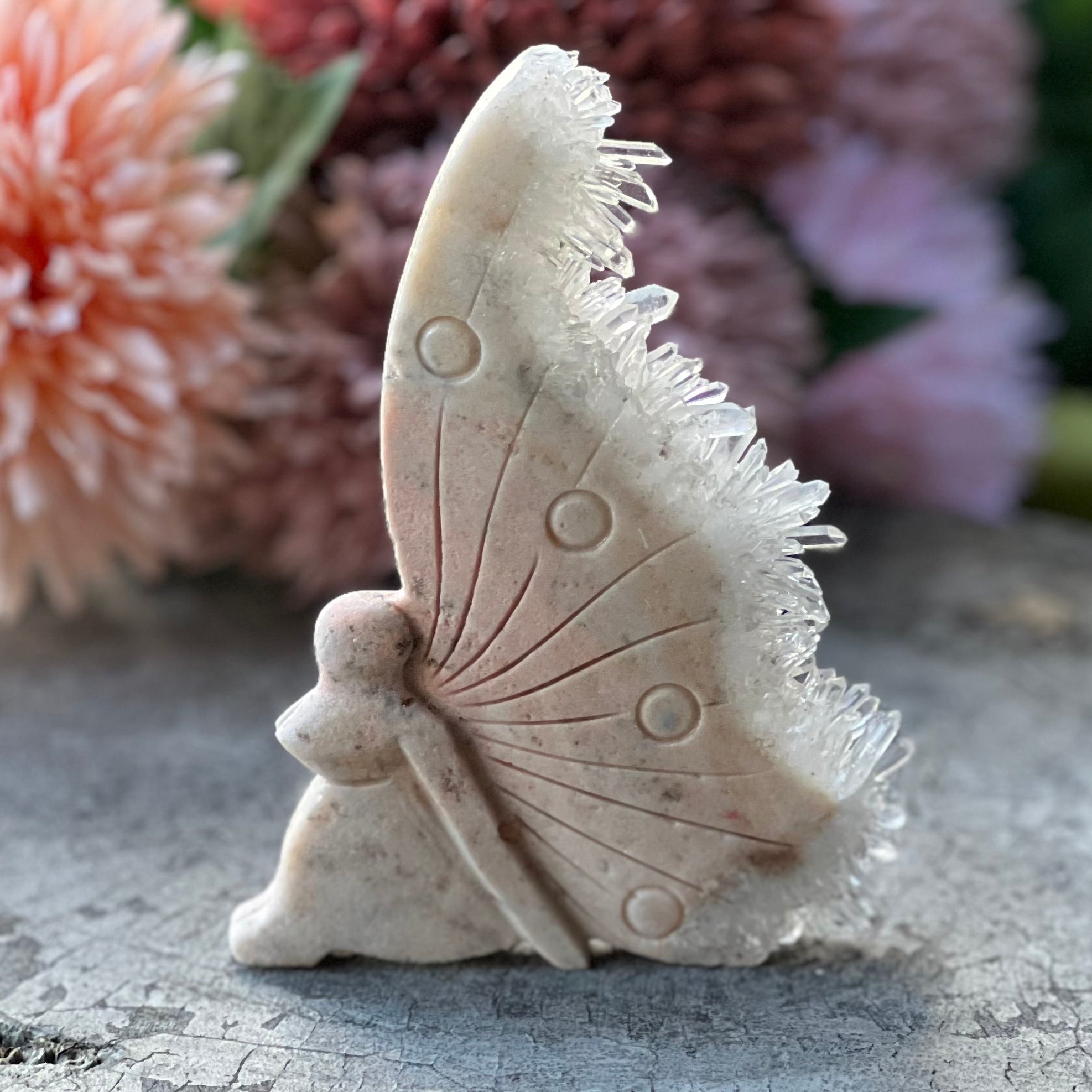 Clear Quartz Butterfly Carving (2)