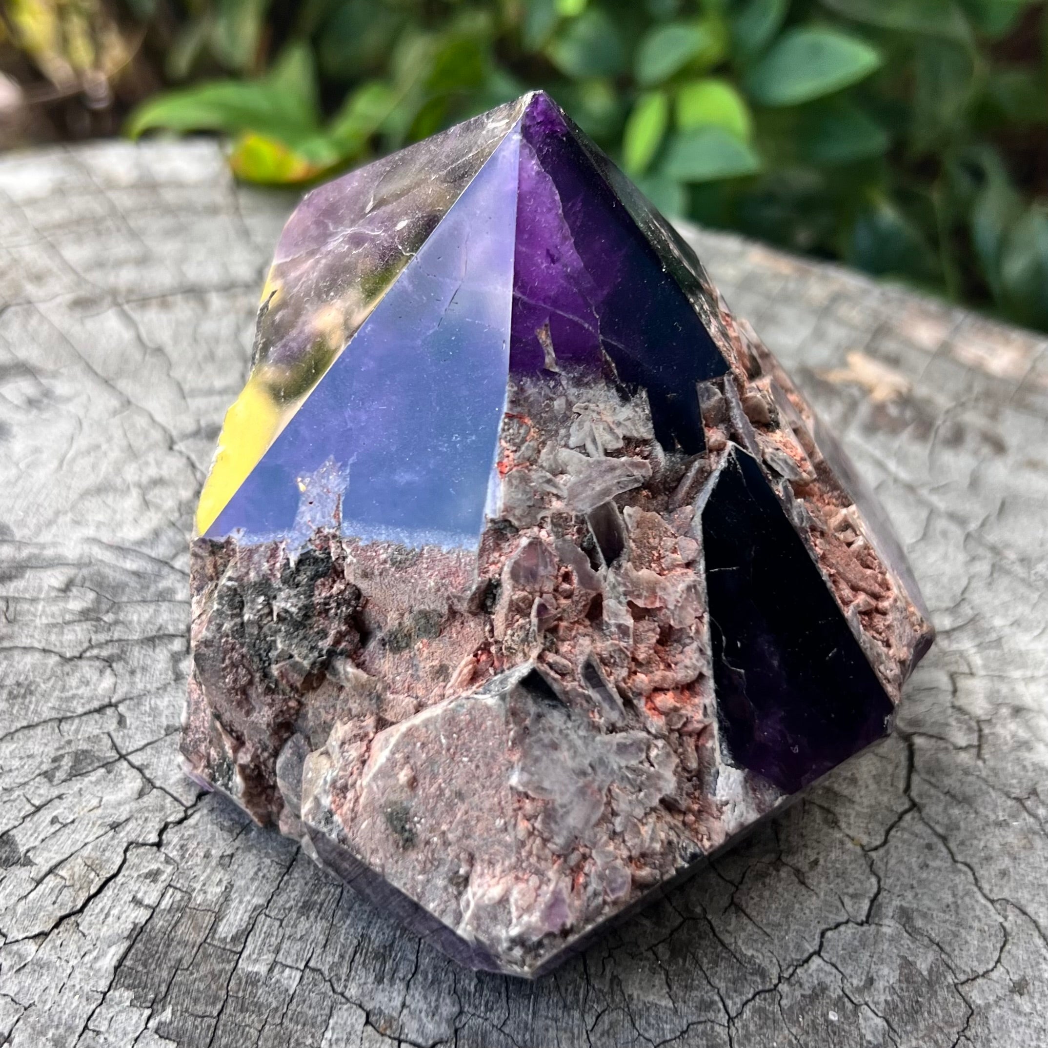 Semi Raw Amethyst Point