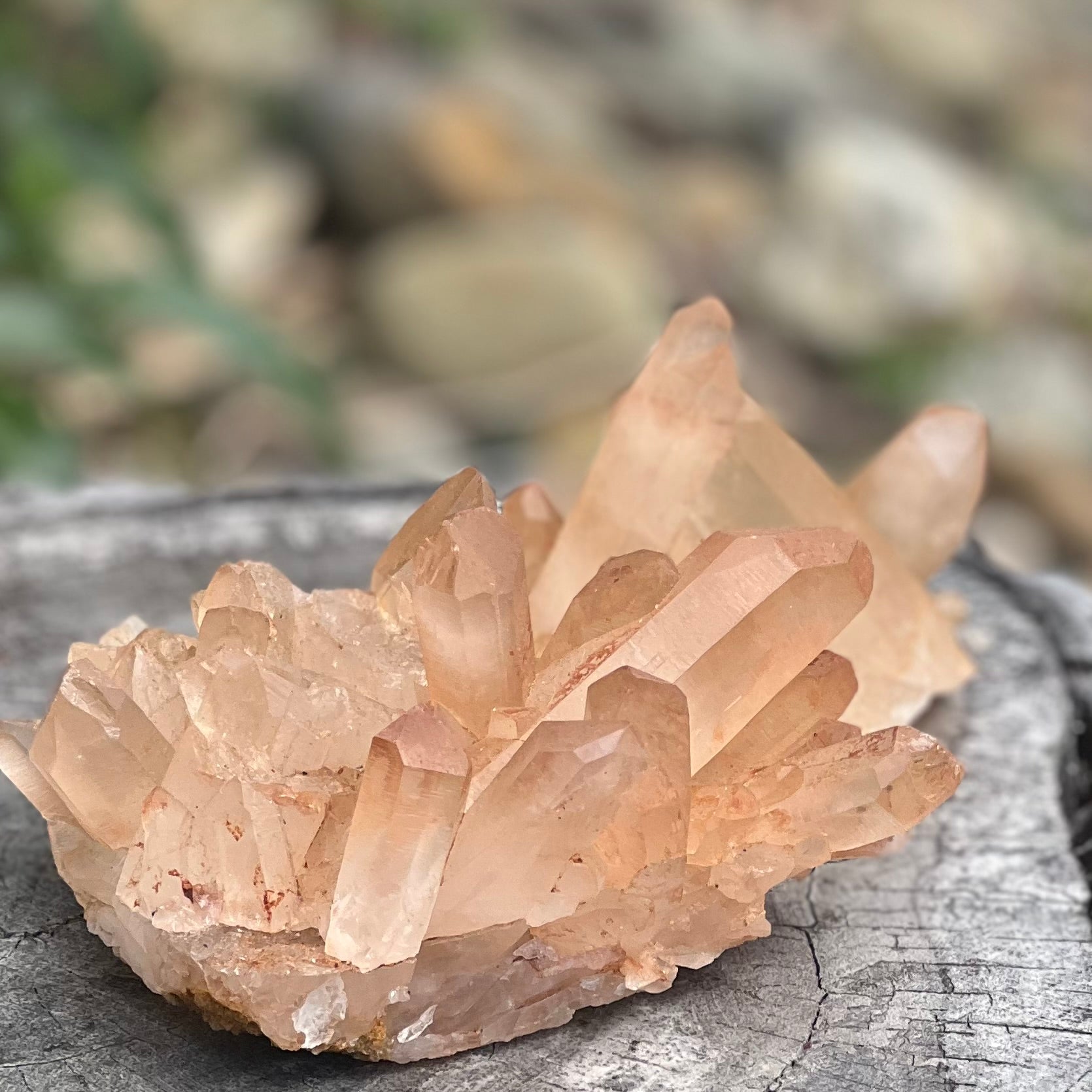 Tangerine Quartz Natural Raw Cluster